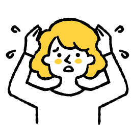 悩む人のイラスト