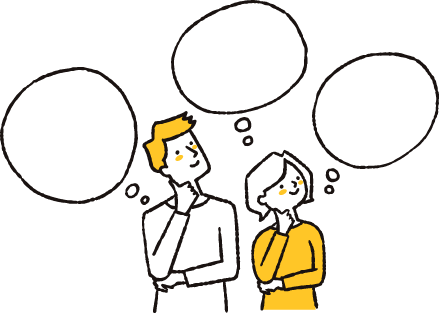 会話する男女のイラスト